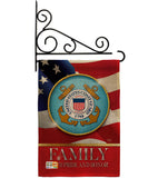 US Coast Guard Family Honor - Military Americana Vertical Impressions Decorative Flags HG108429 Made In USA