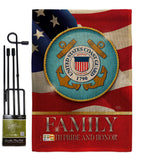 US Coast Guard Family Honor - Military Americana Vertical Impressions Decorative Flags HG108429 Made In USA