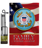 US Coast Guard Family Honor - Military Americana Vertical Impressions Decorative Flags HG108429 Made In USA