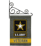 US Army Veteran - Military Americana Vertical Impressions Decorative Flags HG108430 Made In USA