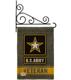 US Army Veteran - Military Americana Vertical Impressions Decorative Flags HG108430 Made In USA