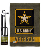 US Army Veteran - Military Americana Vertical Impressions Decorative Flags HG108430 Made In USA