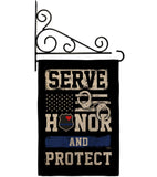 Serve Honor Protect - Military Americana Vertical Impressions Decorative Flags HG108441 Made In USA