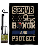 Serve Honor Protect - Military Americana Vertical Impressions Decorative Flags HG108441 Made In USA