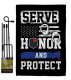 Serve Honor Protect - Military Americana Vertical Impressions Decorative Flags HG108441 Made In USA