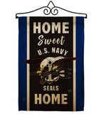 Home Sweet US Navy - Military Americana Vertical Impressions Decorative Flags HG108448 Made In USA