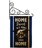 Home Sweet US Navy - Military Americana Vertical Impressions Decorative Flags HG108448 Made In USA