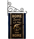 Home Sweet US Navy - Military Americana Vertical Impressions Decorative Flags HG108448 Made In USA