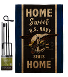 Home Sweet US Navy - Military Americana Vertical Impressions Decorative Flags HG108448 Made In USA