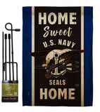 Home Sweet US Navy - Military Americana Vertical Impressions Decorative Flags HG108448 Made In USA