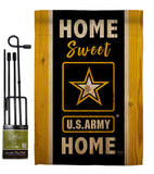 Home Sweet US Army - Military Americana Vertical Impressions Decorative Flags HG108450 Made In USA