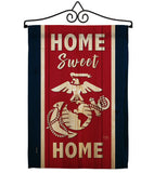 Home Sweet Marine Corps - Military Americana Vertical Impressions Decorative Flags HG108452 Made In USA