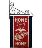 Home Sweet Marine Corps - Military Americana Vertical Impressions Decorative Flags HG108452 Made In USA