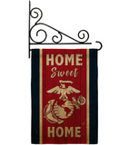 Home Sweet Marine Corps - Military Americana Vertical Impressions Decorative Flags HG108452 Made In USA