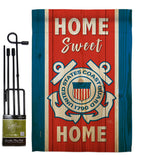 Home Sweet Coast Guard - Military Americana Vertical Impressions Decorative Flags HG108453 Made In USA