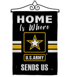 Home is Where US Army - Military Americana Vertical Impressions Decorative Flags HG108456 Made In USA