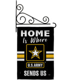 Home is Where US Army - Military Americana Vertical Impressions Decorative Flags HG108456 Made In USA