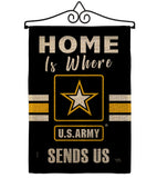 Home is Where US Army - Military Americana Vertical Impressions Decorative Flags HG108456 Made In USA