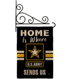 Home is Where US Army - Military Americana Vertical Impressions Decorative Flags HG108456 Made In USA