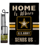 Home is Where US Army - Military Americana Vertical Impressions Decorative Flags HG108456 Made In USA