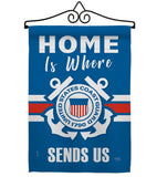 Home is Where Coast Guard - Military Americana Vertical Impressions Decorative Flags HG108459 Made In USA