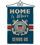 Home is Where Coast Guard - Military Americana Vertical Impressions Decorative Flags HG108459 Made In USA