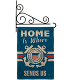 Home is Where Coast Guard - Military Americana Vertical Impressions Decorative Flags HG108459 Made In USA