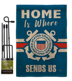 Home is Where Coast Guard - Military Americana Vertical Impressions Decorative Flags HG108459 Made In USA