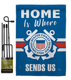 Home is Where Coast Guard - Military Americana Vertical Impressions Decorative Flags HG108459 Made In USA