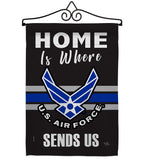 Home is Where Air Force - Military Americana Vertical Impressions Decorative Flags HG108460 Made In USA