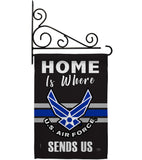 Home is Where Air Force - Military Americana Vertical Impressions Decorative Flags HG108460 Made In USA