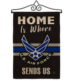 Home is Where Air Force - Military Americana Vertical Impressions Decorative Flags HG108460 Made In USA