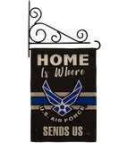 Home is Where Air Force - Military Americana Vertical Impressions Decorative Flags HG108460 Made In USA