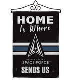 Home is Where Spece Force - Military Americana Vertical Impressions Decorative Flags HG108461 Made In USA