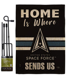 Home is Where Spece Force - Military Americana Vertical Impressions Decorative Flags HG108461 Made In USA