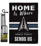 Home is Where Spece Force - Military Americana Vertical Impressions Decorative Flags HG108461 Made In USA