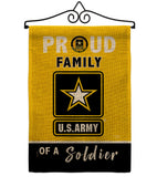 Proud Family Soldier - Military Americana Vertical Impressions Decorative Flags HG108462 Made In USA