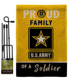 Proud Family Soldier - Military Americana Vertical Impressions Decorative Flags HG108462 Made In USA