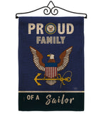 Proud Family Sailor - Military Americana Vertical Impressions Decorative Flags HG108463 Made In USA