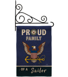 Proud Family Sailor - Military Americana Vertical Impressions Decorative Flags HG108463 Made In USA