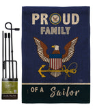 Proud Family Sailor - Military Americana Vertical Impressions Decorative Flags HG108463 Made In USA