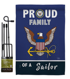 Proud Family Sailor - Military Americana Vertical Impressions Decorative Flags HG108463 Made In USA