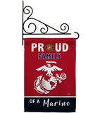 Proud Family Marines - Military Americana Vertical Impressions Decorative Flags HG108464 Made In USA