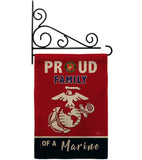 Proud Family Marines - Military Americana Vertical Impressions Decorative Flags HG108464 Made In USA