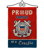 Proud Family Coastie - Military Americana Vertical Impressions Decorative Flags HG108465 Made In USA