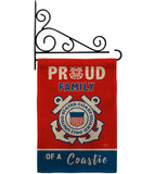 Proud Family Coastie - Military Americana Vertical Impressions Decorative Flags HG108465 Made In USA