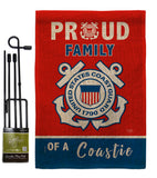 Proud Family Coastie - Military Americana Vertical Impressions Decorative Flags HG108465 Made In USA