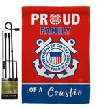 Proud Family Coastie - Military Americana Vertical Impressions Decorative Flags HG108465 Made In USA