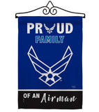 Proud Family Airman - Military Americana Vertical Impressions Decorative Flags HG108466 Made In USA