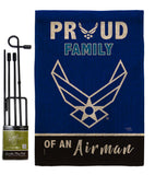 Proud Family Airman - Military Americana Vertical Impressions Decorative Flags HG108466 Made In USA